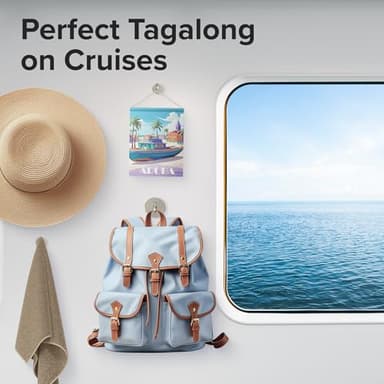 Magnetic Hooks 40 LBS (Pack of 10) - Heavy Duty Neodymium Magnetic Outdoor Hooks for Cruise Cabins - Strong Rare Earth Magnets for Hanging on Refrigerator, Ship Essentials for Hanging String Lights - Image 6