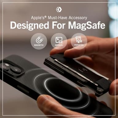 Ridge Wallets for Men Magsafe - Slim Minimalist Compact Wallet and Card Holder, RFID Protected Front Pocket Wallets for Men with Integrated Cash Strap (Alpine Navy) - Image 5