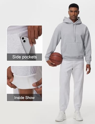 THE GYM PEOPLE Men's Fleece Joggers Pants with Deep Pockets Athletic Loose-fit Sweatpants for Workout, Running, Training - Image 4