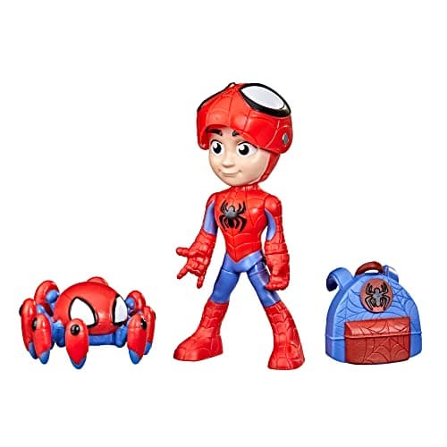 Spidey and His Amazing Friends Hero Reveal 2-Pack, 4-Inch Marvel Action Figures Mask-Flip Feature, Spidey and Trace-E, 3+ Years - Image 1