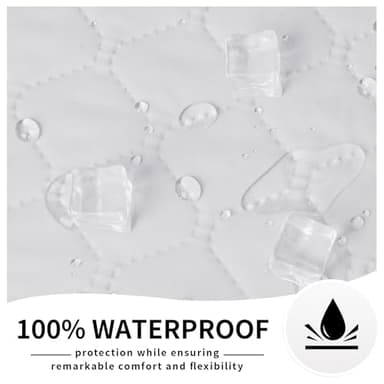 Easy-Going 100% Waterproof Dog Bed Cover Reversible Leak Proof Couch Cover Washable Sofa Cover Furniture Protector Blanket for Pets Kids Children Dog Cat (30x70 Inch, White/White) - Image 5
