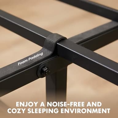 Sweetcrispy Full Size Bed Frame with Headboard, 800LBS Mattress Foundation with All Sturdy Metal Support, Under Bed Storage, No Box Spring Needed, Easy Assembly, Rust Brown - Image 6