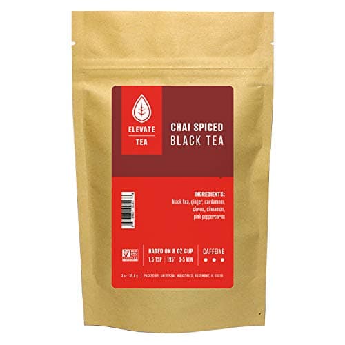 ELEVATE TEA Loose Leaf Chai Black Tea, High Caffeine, 3 Oz Pouch - 30 Cups - Image 1