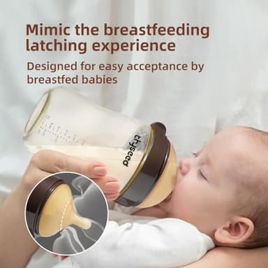 Thyseed PPSU Natural Breast-Like Bottle with Nipple(7-10 Months),10oz，1pack - Image 3