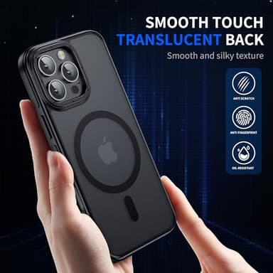 Yzoiko Strong Magnetic for iPhone 16 Pro Max case [10Ft Military-Grade Protection] Compatible with fit MagSafe Shockproof Slim Thin Cover case for iPhone 16 Pro Max 6.9 inch, Bumper Black - Image 5