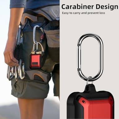 [4 in 1] Lock Case Compatible with AirPods Pro 3 with Keychain,Lanyard and Cleaning Pen Kit,Military Grade Armor Shockproof Rugged Shell Protective Cover for Women Men - Image 5