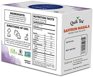 QuikTea Tea Latte Saffron Masala Chai, 33.8 Oz - Image 6