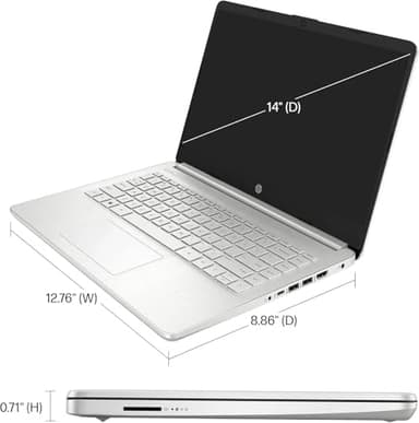 HP Student Business Laptop Computer - w/Microsoft Office Lifetime & Free CD/DVD Drive • 16GB RAM • 128GB eMMC & 256GB Extend Micro SD • Intel 4-Core Processor • HD Display • Win11 Pro(Silver) - Image 7