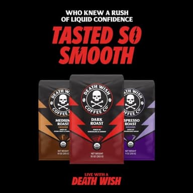 Death Wish Coffee, Organic and Fair Trade Medium Roast Ground Coffee, 16 Ounce (Pack of 1) - Image 9