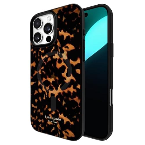 kate spade new york iPhone 16 Pro Max Case - Compatible with MagSafe - Designer Phone Case - Tortoise - Image 1
