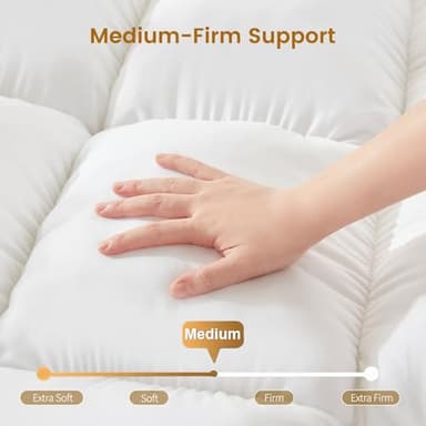 Decroom 5 Inch Memory Foam Mattress Topper King Size, Filled with Breathable Memory Foam Pillow Topper, Soft Fluffy Supportive Bed Mattress Pad for Back Pain Relief, 80x78x5 Inch - Image 6