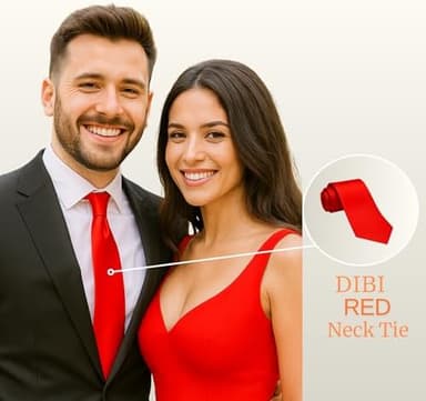 Dibi Solid Color Ties for Men, Formal Mens Ties, Neck Tie, Classic Tie for Boys Women Teens, Wedding Business Costume Necktie - Image 5