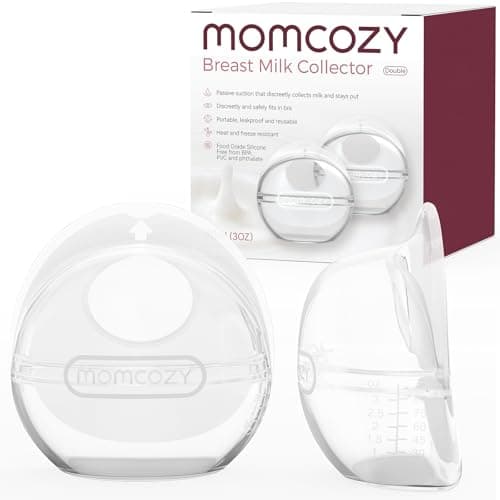 Momcozy Breast Milk Collector, Milk Collectors for Breastfeeding, Reusable Breast Milk Shells, Silicone Catcher with More Fit & Soft (3oz/90ml, 2 Counts) - Image 1