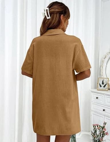 APAFES Women Summer Cotton Linen Short Sets 2 Piece Shorts Top Lounge Beach Vacation Two Piece Outfits Tracksuits(Khaki-XL) - Image 6