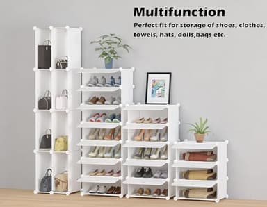 HOMIDEC Shoe Storage, 10-Tier Shoe Rack Organizer for Closet 20 Pair Narrow Shoes Shelf Cabinet for Entryway, Bedroom and Hallway - Image 4