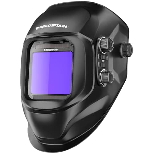 ARCCAPTAIN Welding Helmet Auto Darkening, 3.94"X3.66" Large Viewing Screen True Color Welding Hood with 4 Arc Sensor Solar Powered, Wide Shade 4-5/5-9/9-13 for ARC TIG MIG Welding Helmets for Men - Image 1