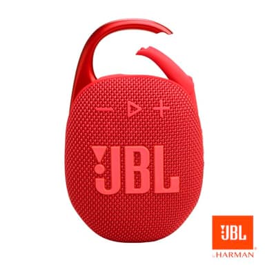 JBL Clip 5 - Ultra-Portable, Waterproof & Dustproof Bluetooth Speaker, Big Pro Sound with Punchy bass, Integrated Carabiner, Up to 12 Hours of Play, Made in Part with Recycled Materials (Red) - Image 7