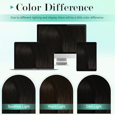 Ukira Brown Real Hair Extensions Clip in Human Hair, 20 Inch 75g 7pcs Dark Brown Hair Extensions Real Human Hair, Soft Ntural Straight Remy Human Hair Extensions Clip ins for Women - Image 4