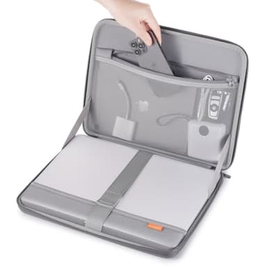 DOMISO 15.6 inch Laptop Sleeve with Handle Shockproof Waterproof EVA Protective Case for 15.6" Yoga 720 IdeaPad 310 320 ThinkPad T570/Legion 5 Gen 6/HP Envy 15/15.6" Notebooks, Dark Grey - Image 4