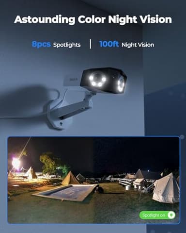 REOLINK 4K PoE Security Camera System, Home Outdoor IP Camera in 180 Degree Viewing Angle, Human/Vehicle/Pet Detection, Color Night Vision, Two Way Talk, Up to 512GB microSD Card, Duo 2 PoE - Image 3