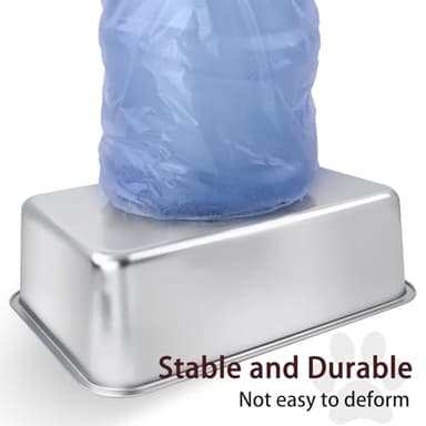 HNeekyr Stainless Steel Cat Litter Box for Adult Cats or Kitty/Kitten 19.5"x13.6"x6" Rust-Proof, High Side, Non Stick, No Smell, Easy to Clean Metal Cat Litter Box - Image 7