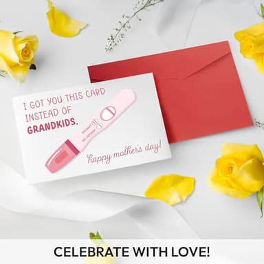 Funny Mothers Day Card For Mom From Son, Daughter, Kid, For Wife From Husband, Happy Card For First Time Mama, Cute, Gag, Hilarious, Humor Gifts Ideas For Bonus, Stepmom, 8"x5.3" (Grandkids) - Image 6