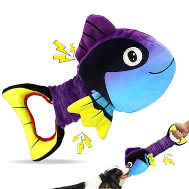 Squeaky Dog Toys for Aggressive Chewers -Suitable for Large Breeds-Chew Toys for Puppy Teething-Dog Toys to Keep Them Busy -Crinkle&Tug of War Play Indoor - Image 1