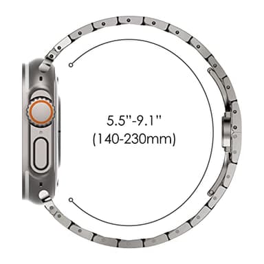 CHANCHY Titanium Band for Apple Watch Ultra 3/2/1 Band 49mm, Durable Lightweight Titanium Metal Strap for Apple Watch Series 11 10 9 8 7 SE3 6 5 4 46mm 45mm 44mm for Men (Titanium Edition, Titanium) - Image 8