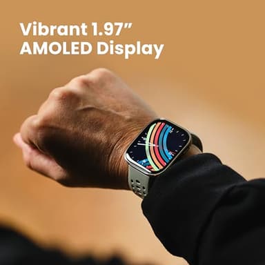 Amazfit Bip 6 Smart Watch 46mm, 14 Day Battery, 1.97" AMOLED Display, GPS & Free Maps, AI, Bluetooth Call & Text, Health, Fitness & Sleep Tracker, 140+ Workout Modes, 5 ATM Water-Resistance, Black - Image 2