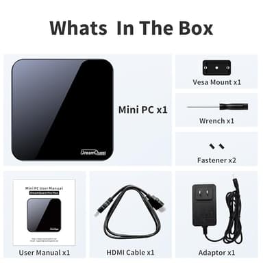 DreamQuest Mini PC Windows 11 Pro Preinstalled, Intel N150 (up to 3.6GHz) Mini Desktop Computers 16GB DDR4 512GB SSD, USB C, DP, HDMI, USB 3.2, Dual LAN,WiFi 5, Bluetooth, Support 4K 60Hz - Image 7