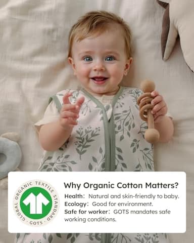 Yoofoss Baby Sleep Sack 18-24 Months Baby Wearable Blanket 100% Organic Cotton 2-Way Zipper TOG 0.5 Toddler Sleeping Sack Lightweight - Image 3