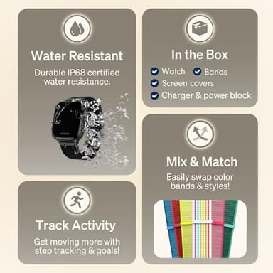 JrTrack 5 Kids Smart Watch by Cosmo | Best Kid-Safe Phone Watch | Precision Real-Time GPS Tracking | Call, Text, Activity, School Settings | Spotify Music | Parental Controls | SOS & Safety Alerts - Image 7