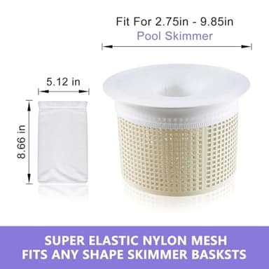 Coopache 30-Pack of Pool Skimmer Socks - Filters Baskets, Skimmers Cleans Debris and Leaves for In-Ground and Above Ground Pools - Image 4