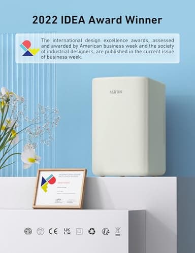 AstroAI Mini Fridge 2.0 Gen, 6 Liter/8 Cans Makeup Skincare Fridge 110V AC/ 12V DC Portable Thermoelectric Cooler and Warmer Little Tiny Fridge for Bedroom, Cosmetics (Beige) - Image 2