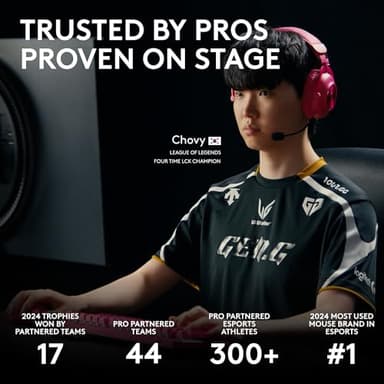 Logitech G PRO X Superlight 2 DEX Wireless Gaming Mouse, 60g pro-Grade Right-Handed Mouse with 5 programmable Buttons, USB-C Charging, 44k DPI Sensor, up to 8 kHz Polling for PC/Mac - Black - Image 9