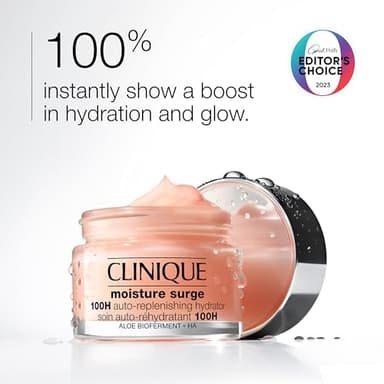 Clinique Moisture Surge 100H Auto-Replenishing Hydrator Oil Free Face Moisturizer | With Hyaluronic Acid, Aloe Bioferment and Vitamins C + E | For All Skin Types | Hydrating + Moisturizing, 4.2 Fl Oz - Image 2