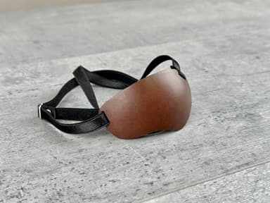 Premium Handmade Leather Eye Patch with Soft Foam Padding, Adult Eye Patch for Men and Women for Lazy Eye Therapy, Cosplay, and Pirate Costume (Brown, Left) - Image 3
