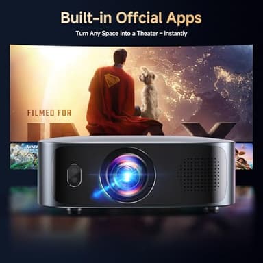 [Short Throw/1200ANSI/Built in Apps] Projector 4K with WiFi and Bluetooth, TOF Auto Focus Keystone Smart Projector for Dolby Audio Home Theater Movie, Kogata Outdoor Projector Portable Ceiling - Image 2