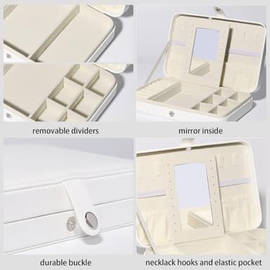Xilitata Travel Jewelry Box, Small Jewelry Box for Women Storage, Jewelry organizers and storage,Portable Jewelry Case for Necklace Earring Rings Bracelets - Image 4