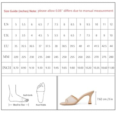 Modatope Nude Heels for Prom Open Toe High Heels Sandals Heels for Women Party Dressy Size 9 - Image 7