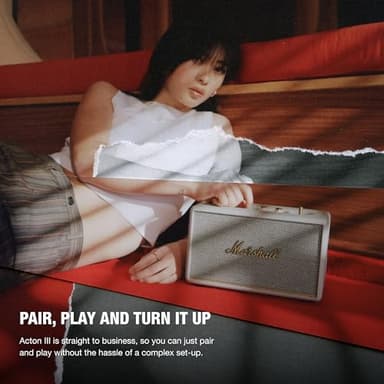 Marshall Acton III Bluetooth Home Speaker - Cream - Image 3