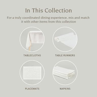 over&back 18x108 Washed 100% Linen Table Runner - Washable Table Runners for a Custom Home Decor Tablescape - Perfect for Coffee Table, Dinner Table, Living Room, and More - Ivory - Image 4