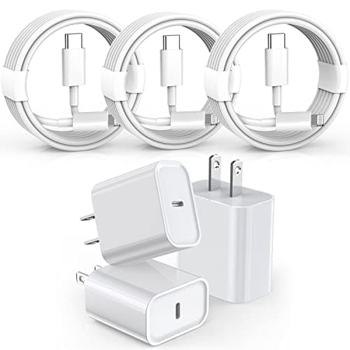 3 Pack Fast Charger iPhone,【Apple MFi Certified】6FT iPhone Charger Fast Charging USB C Block Wall Adapter 6 Foot Type C to Lightning Cable for iPhone 14 Pro Max/14 Plus/13 Pro/12/12Pro/11/XS/X,AirPods - Image 1
