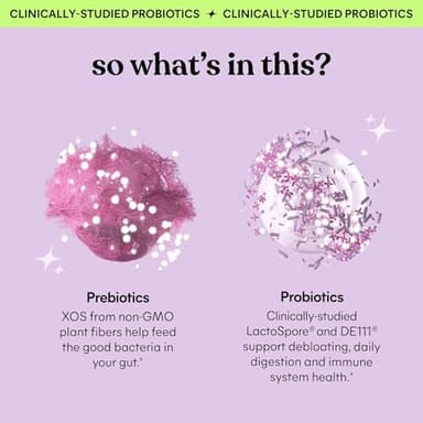 Lemme Debloat - Digestive & Gut Health Gummies with 2 Clinically Studied Probiotics & Prebiotic, Vegetarian, Gluten Free, Non GMO, BlackBerry Flavor (60 Count) (Pack of 2) - Image 4