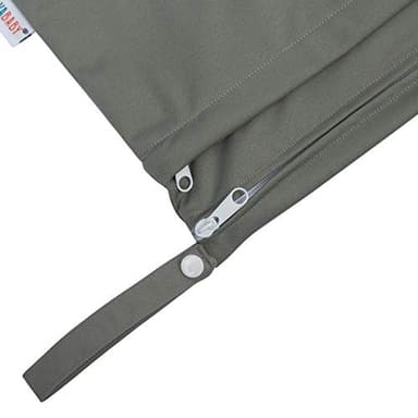 ALVABABY 3pcs Baby Cloth Diaper Wet/Dry Bags|Waterproof Reusable with Two Pockets|Travel, Beach, Pool, Daycare, Soiled Baby Items,Yoga，Gym Bag for Swimsuits or Wet Clothes 3L-B29 - Image 2