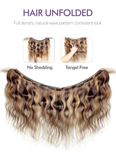 Brown Highlight Body Wave Bundles Human Hair 22 24 26 28 inch 4 Bundles Ombre Blonde Bundles Human Hair Extensions Natural Brazilian Virgin Unprocessed Human Hair - Image 5