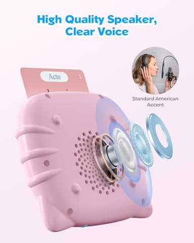 Bilingual Pink Spanish and English Talking Flash Cards, Pocket Speech Therapy Tools with 512 Words, Montessori Language Learning and Autism Aids, Children's Sensory Learning Kits, Birthday Present - Image 5