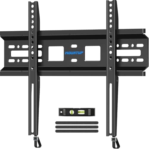 Fixed TV Wall Mount for Most 26-55 Inch LED, LCD and Plasma TVs, Low Profile & Space Saving Flat TV Bracket with Quick Release Lock Max VESA 400x400mm up to 99 lbs Fits 12"-16" Wood Studs MU0013 - Image 1