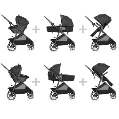 Evenflo Shyft Intuiti Travel System with Revolve180 LiteMax NXT Rotational Infant Car Seat (Black Shale) - Image 12