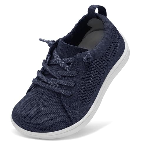 LeIsfIt Toddler Shoes Girls Boys Wide Shoes Kids Zero Drop Minimalist Sneakers Barefoot Slip on Tennis Sneakers Navy 10 Toddler - Image 1